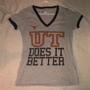 UT Austin v neck shirt